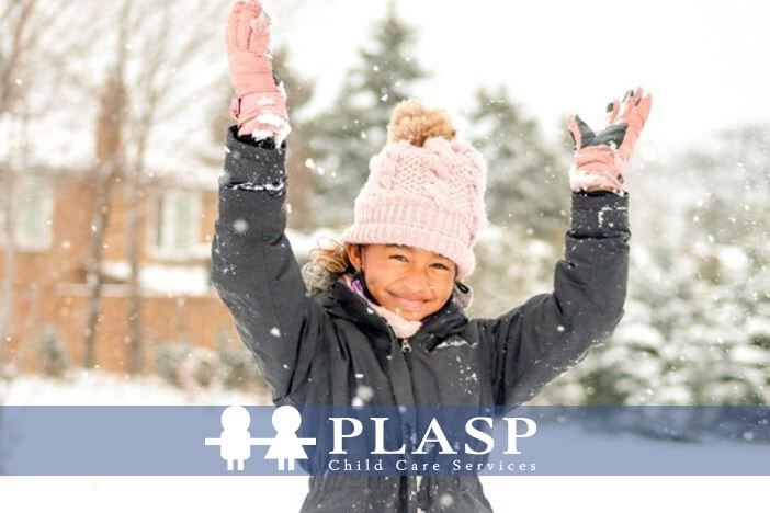 picture of a child throwing snow with child in plasp program