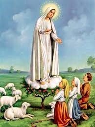 Picture of a saint looking over some children